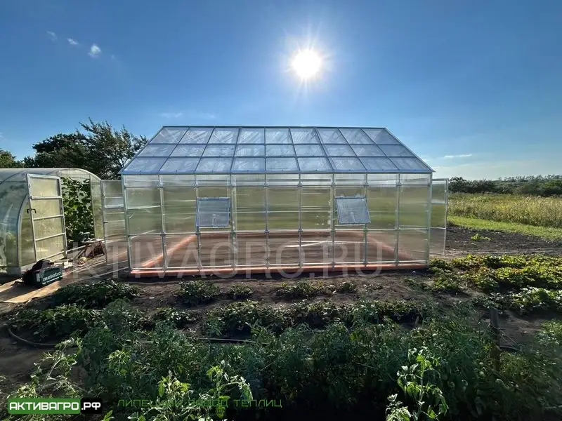 Теплица Ударница Англичанка, ширина 4 м, труба 40х20 + 20х20 Теплица Ударница Англичанка, ширина 4 м, труба 40х20 + 20х20